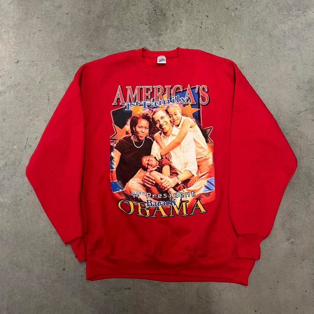 Vintage USA and Barack Obama crew‎ neck sweatshirt